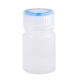 Round bottom reagent bottle, two-color cap (transparent + blue) Round bottom reagent bottle, two-color cap (transparent + blue)